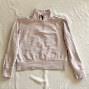 NWOT The North Face Small Lavender Lilac Cropped Pullover Sweater Quarter Zip